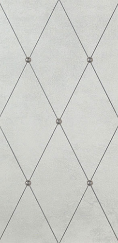 Rhombus Platino su Perla, fregio Platino con Swarovski 50x100 AD MAIORA PETRACER'S