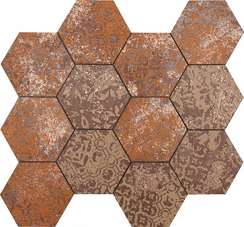MEDB Mosaico Esagona Dek Bronze RT 34.5x29.8 ALL OVER SUPERGRES